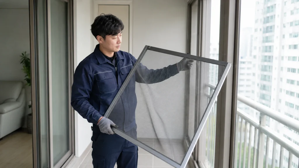 신방동 방충망 교체 안내 이미지